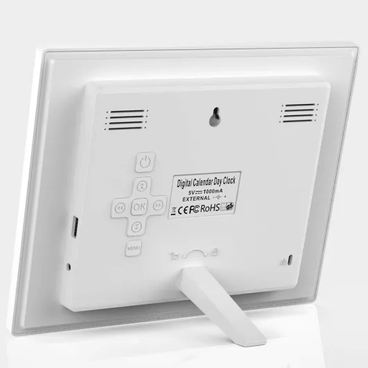 8" Pouce LCD Horloge Numérique Calendrier avec Date Jour Et Heure Non-Abrégée Auto Dimming 8 Langues HD Display Rappel pour Alzheimer Les Personnes âgées et Les Enfants