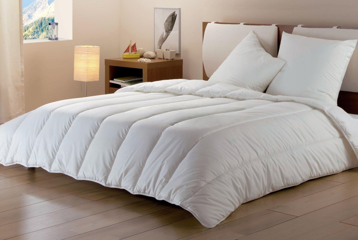 Couette blanche 450GR/M² "FABRICATION FRANCAISE" (2 places) 220 x 240 220cm x 240cm Blanc