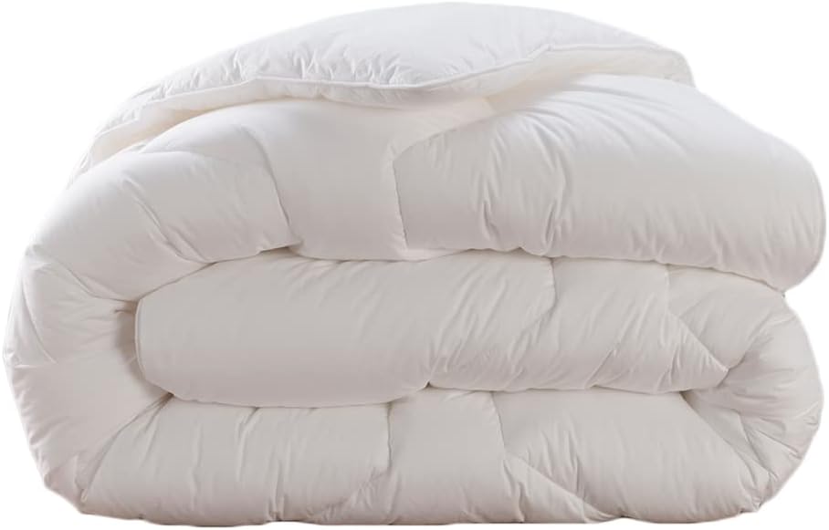 Couette 4 Saisons Protection Active Anti-Acariens 220x240 cm - 2 Couettes Incluses - pour Lit 2 Personnes - Enveloppe 100% Coton - Garnissage 100% Thermocomfort Polyester - Lavable à 40°C 220/240 Blanc