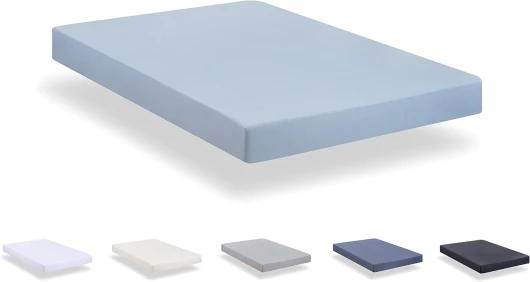 Drap Housse réglable en Microfibre brossé Extra Doux - Lit 140 x 190/200 cm, Bleu Clair Bleu Clair 140 x 190/200