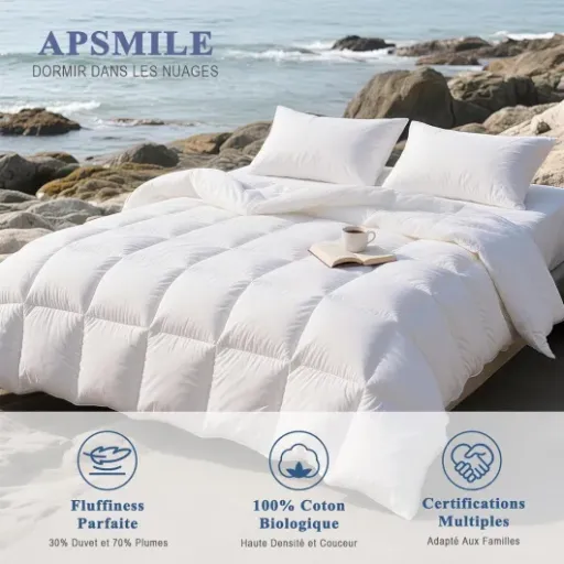 Test APSMILE Couette 240x260 : Confort simple et efficace pour toutes les saisons.