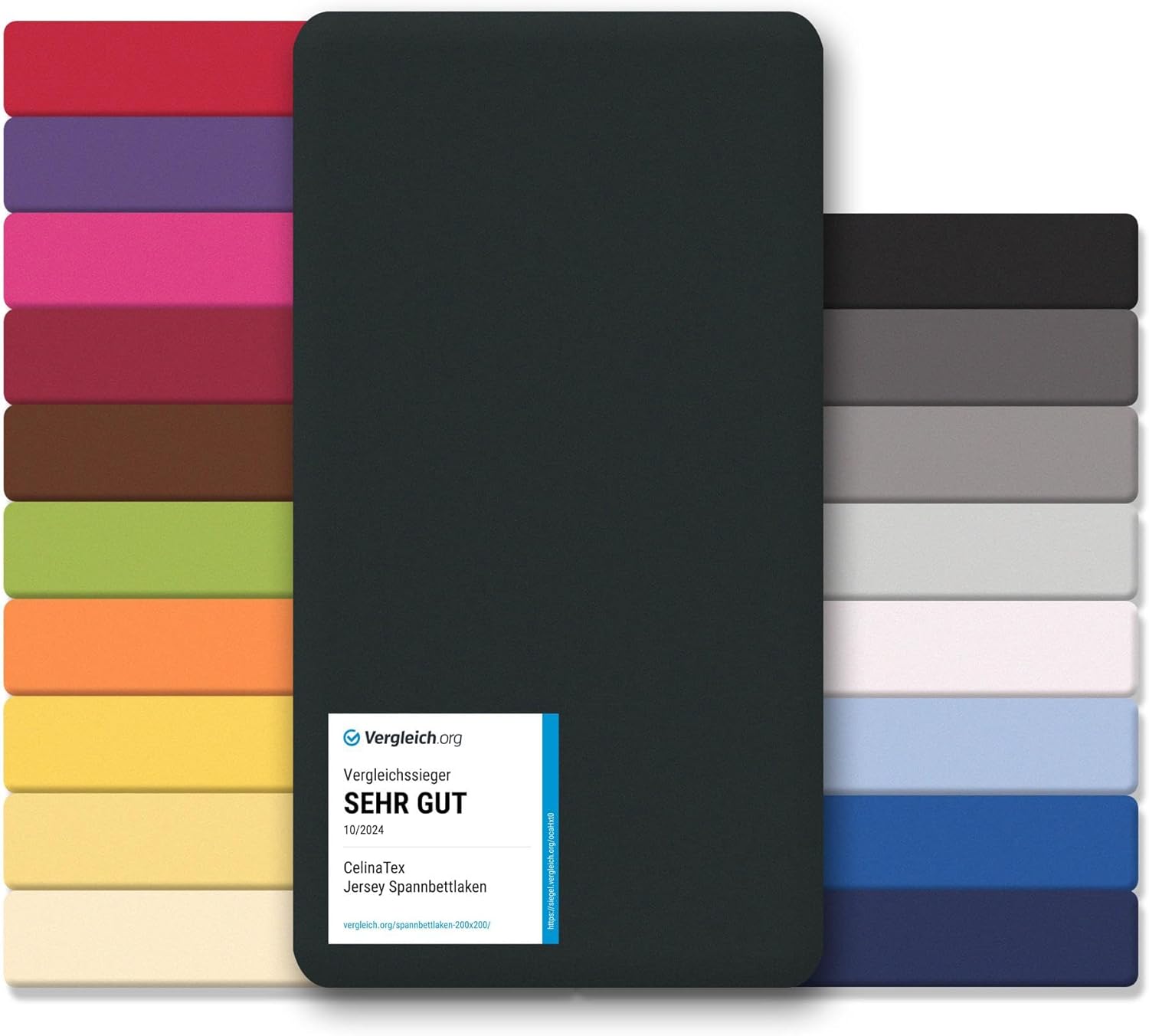 Lucina Drap-Housse Coton 140x200-160x200 cm Noir Noir 140x200 - 160x200 cm