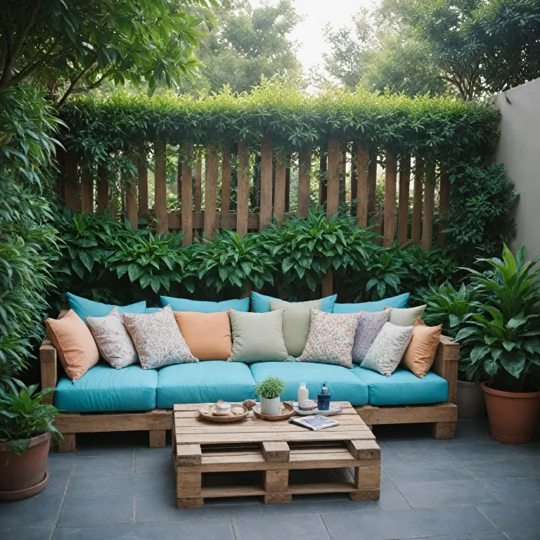 Comment créer un salon de jardin palette avec coussins confortables