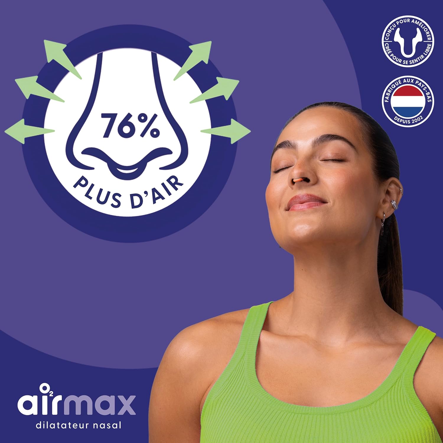 Airmax - Dilatateur nasal - Contre la congestion nasale - Réduit le ronflement - Pack 3 mois - 1X Taille Medium - Recommandé par les médecins …