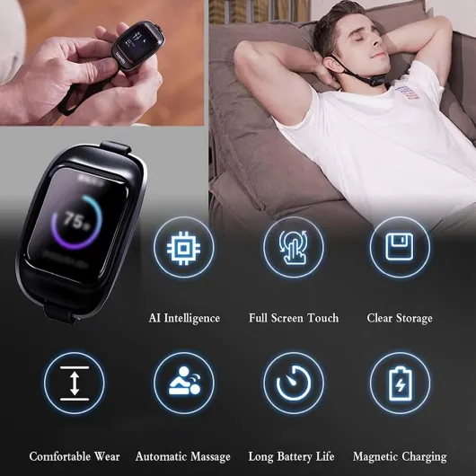 Dispositif Anti-ronflement Intelligent, Aides Au Sommeil Anti-ronflement Automatique Portable Avec Fonction De Suivi Des Données De Ronflement Du Sommeil, 8 Modes Réglables, Pour Améliorer Le Sommeil