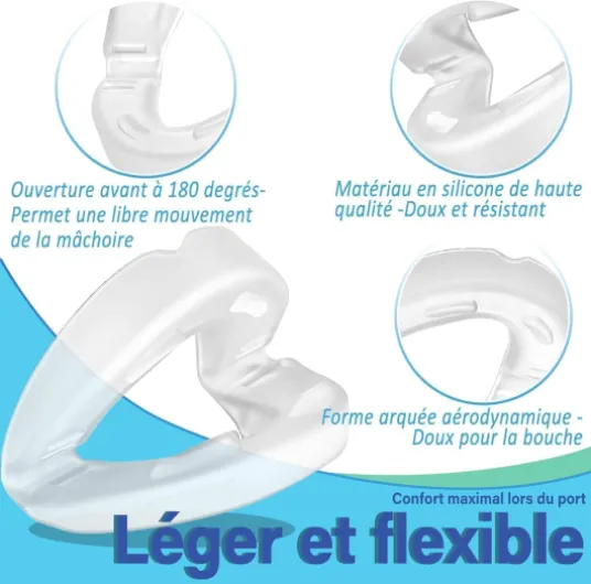 Anti Ronflement Efficace Puissant-Dispositifs Anti-Ronflement,Adapté Aux Hommes et Aux Femmes,Réduire le ronflement,Aider à dormir-Prêt à l'emploi Blanc Brossé