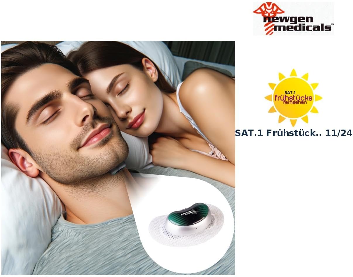 Newgen medicals Appareil anti-ronflement : dispositif anti-ronflement électrique intelligent avec application, stimulation musculaire (dispositif anti-ronflement, anti-ronflement et anti-ronflement)