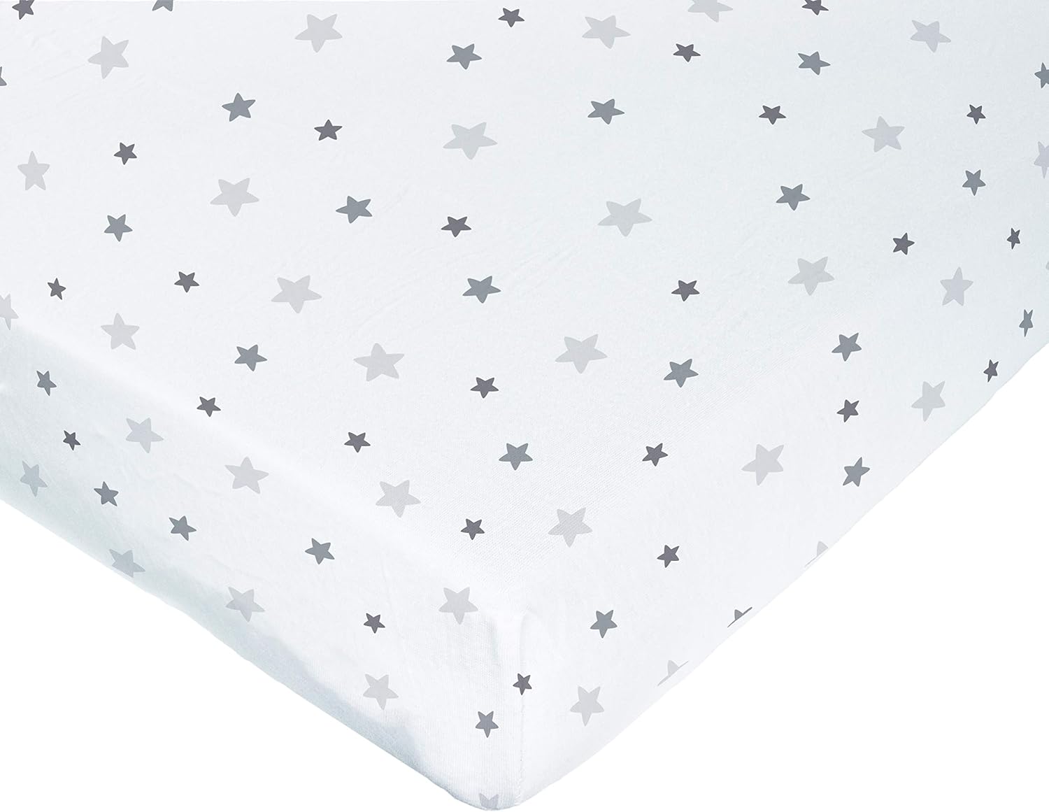 DOMIVA 1900946 Drap-Housse Imperméable 2 en 1 - 60 X 120 CM 60x120 cm (Lot de 1) Etoiles Grises