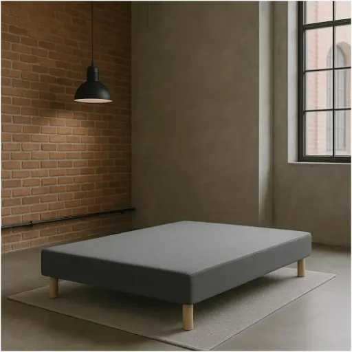 Test SOMMIER TAPISSIER Gris 130x200 cm : un sommier simple et sans grincements