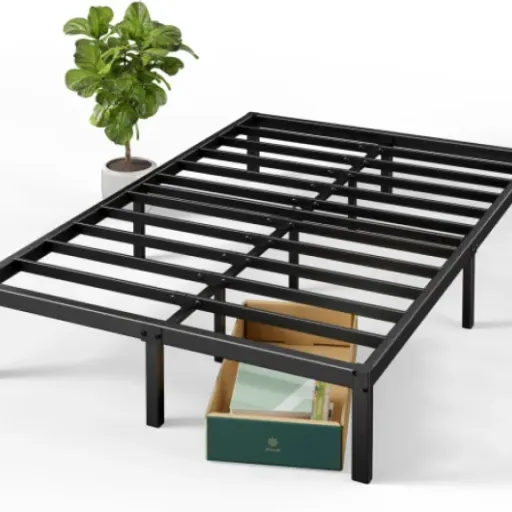 Test ZINUS Elias Cadre de lit 140x190 cm : le style minimaliste au service du rangement