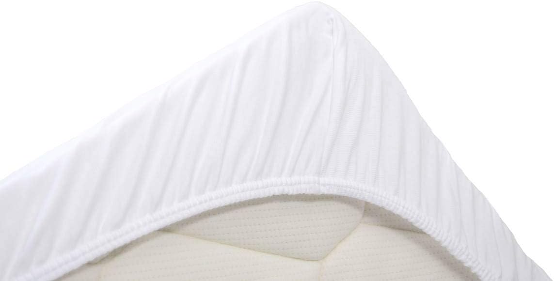 Snoozing - Drap-Housse en Jersey PU imperméable - 80x200 cm - Blanc