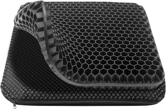 Coussin Anti escarres,Coussin Chaise Bureau,Coussin Gel - Soulage la Pression et Prévient Les Escarres, Idéal pour Voiture, Bureau et Fauteuil Roulant(42 x 38 x 4 cm) 42cm×38cm×4cm