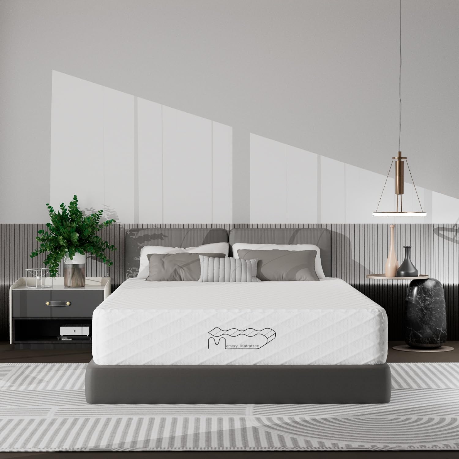 Memory Matratzen Matelas 140x200 cm, Matelas 2 Personnes, Matelas Enfant Hauteur 26 cm, Matelas Memoire De Forme Mi-Ferme H3 (140x200x26 cm) 140 x 200 cm 26CM