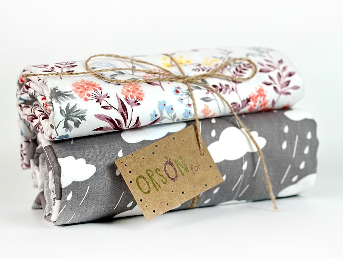 Ensemble de 2 matelas à langer pour bébé imperméable respirant tapis à langer réutilisables pour animaux de compagnie matelas à langer femmes âgées réutilisables 60x80cm (Peinture 2)