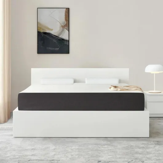 IZTOSS Luxe Matelas 140x190 - Épaisseur 16cm - Mousse à Mémoire de Forme - Confort Mi-Ferme - Blanc + Gris Matelas 140x190x16(Blanc+Gris)