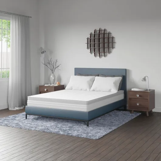 Matelas 7 zones à ressorts ensachés, Moyenne ferme (H3), 90 x 190 x 21.5 cm, Blanc