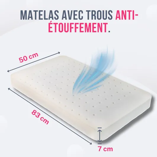 Matelas Cododo Next to Me Certifié Oeko-tex 83x50x7cm Épaisseur Antiètouffement Respirant Confortable Berceau Cododo Next2me Cosleeping Compatible Chicco Dream Magic Kinderkraft Calidoo