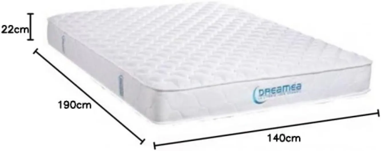 Vente-Unique - Matelas Ressorts ensachés ép22cm Prestige de DREAMEA - 140 x 190 cm