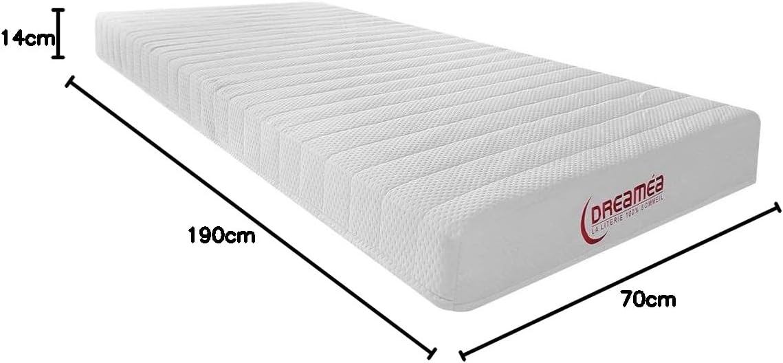 Vente-unique - Matelas de Relaxation Accueil Latex Electre de DREAMEA ép - 14 cm - 70 x 190 cm