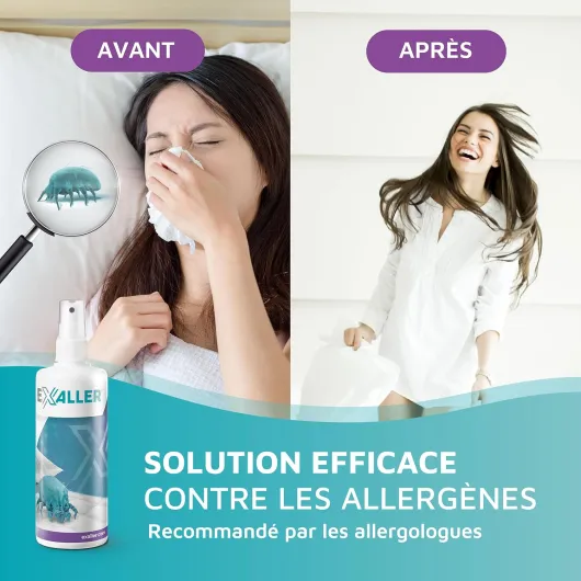 Spray Anti-Acariens 300 ml – Élimine 99% des acariens – 16 mois d'utilisation – Testé en laboratoire – Naturel & sans produits chimiques – Recommandé par les allergologues