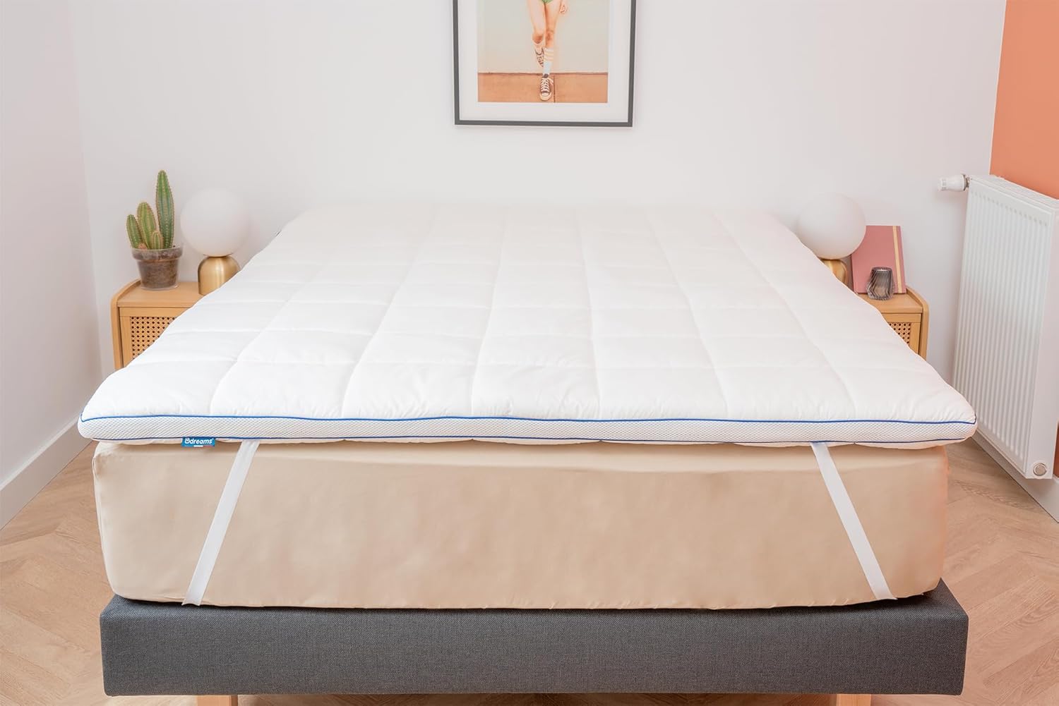 Surmatelas Moelleux - Qualité Hôtellerie - Fabriqué en France - Epaisseur Totale de 7 cm avec Une Enveloppe Amovible et Lavable - Certifié Oeko-Tex (70 x 190 cm)