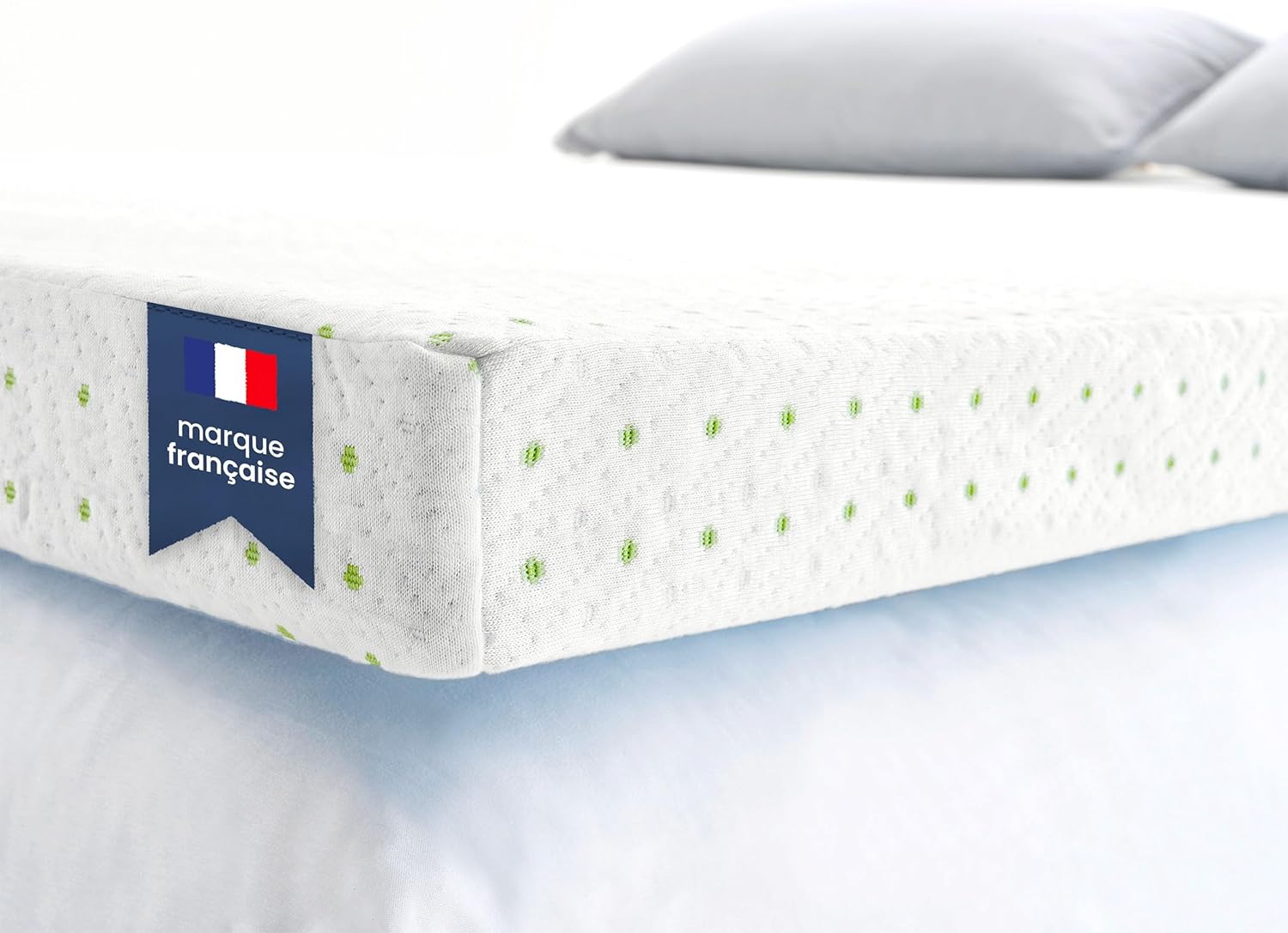 ViscoSoft - Surmatelas 90 x 190 Mémo, Surmatelas 90 x 190 memoire de Forme 5cm avec Aération Optimale et Mousse Haute Densité 50kg/m³, Housse Bambou Lavable, Surmatelas 90x190 Confort Moelleux 90 x 190 cm