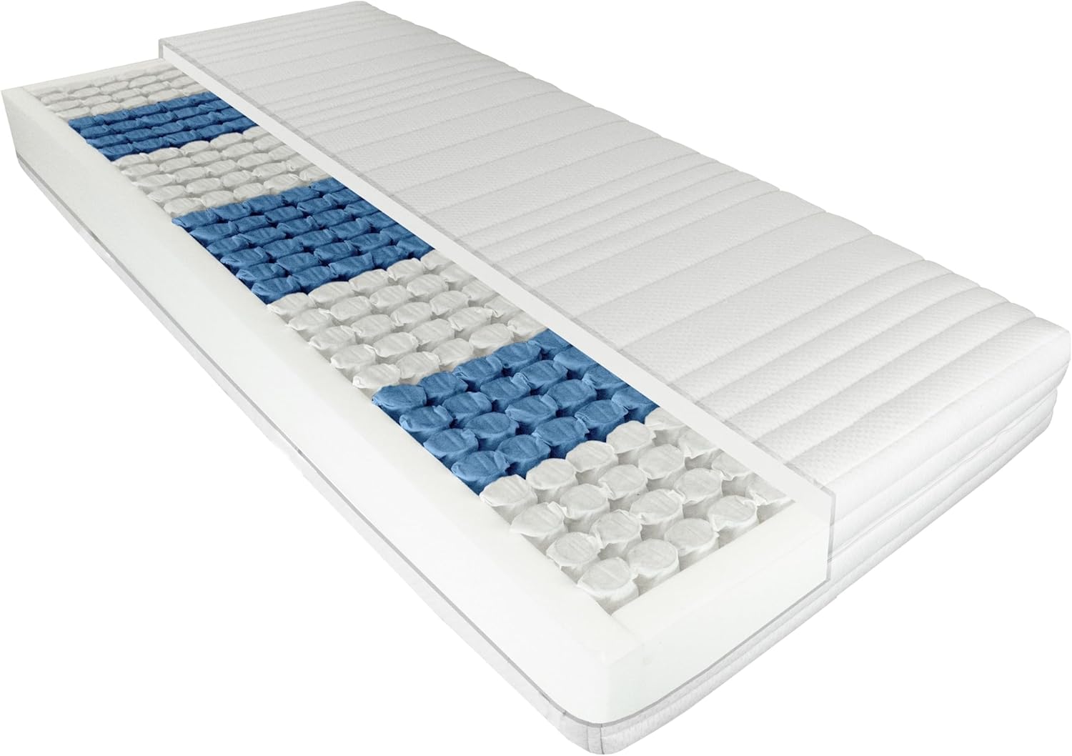 Matelas à Ressorts ensachés 180 x 200 avec 7 Zones de Confort - Housse Amovible et Lavable - Matelas 180x200 cm 20 cm epaisseur – Oeko-TEX - équilibré Équilibré - à partir de 80 kg 180 x 200 cm