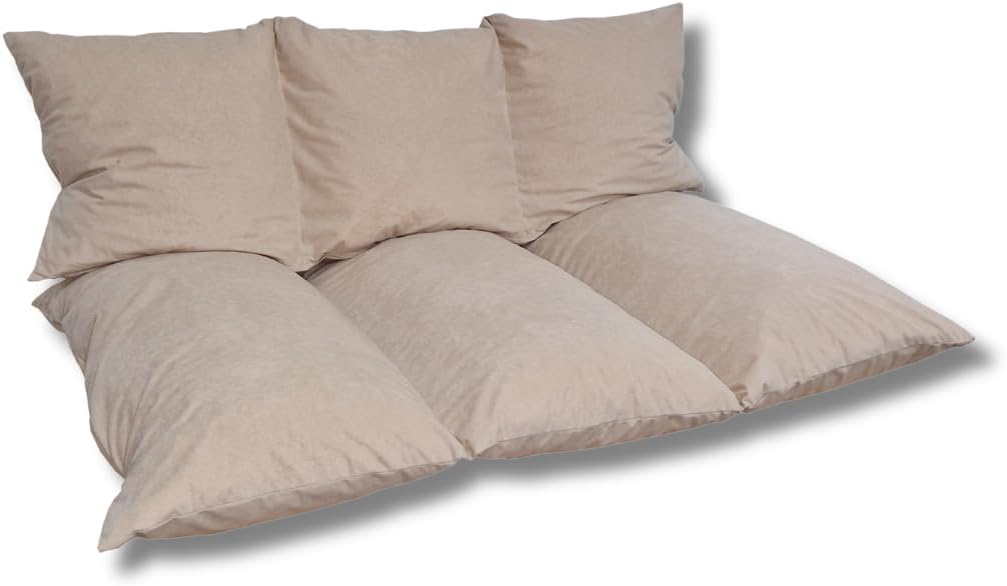 Natalia Spzoo Coussins Matelas pour Canapé Palette Siège, la housse est lavable (Set: Dossier + Assise, Beige) Set: Dossier + Assise Beige