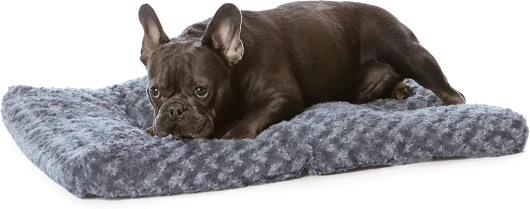 Lavable en machine Coussin pour animal domestique, Chien, L 74 x l 53 x H 8 cm, Gris motif spirale 74 x 53 x 8 cm (L x W x H)