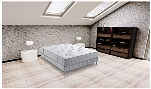 Simmons, Matelas Challenge, 140x190, Ressorts ensachés, Blanc et Gris