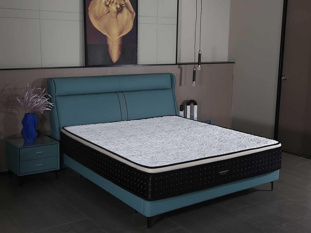 , Matelas Versailles- 30 cm d'épaisseur - Hybride-Blanc-Latex-Ressorts ensachés I Ergonomique I Soutien Parfait I Hypoallergénique (180 x 200 cm)