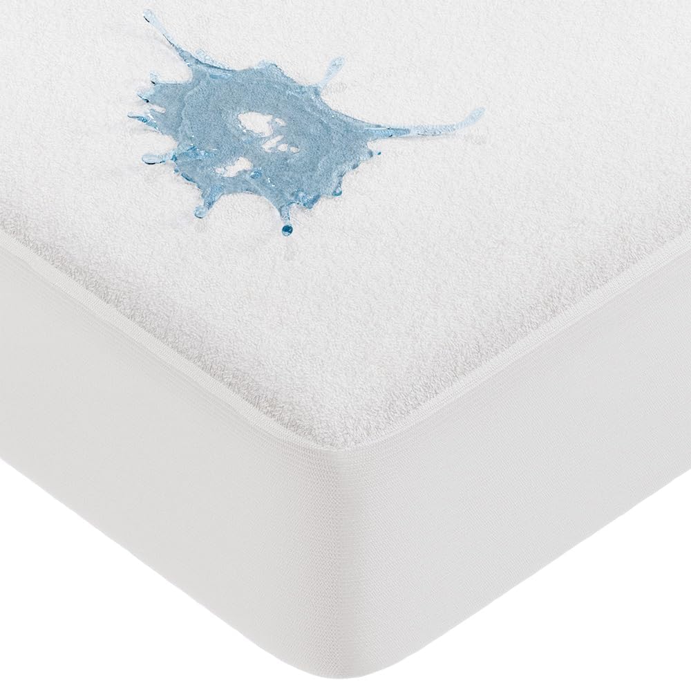 Lot de 2 Protège Matelas 135x190x30 cm Alèse Imperméable Drap Housse Respirant avec Élastique Tout Autour Housse Matelas Certifié Oeko TEX Alaise Anti Poussière Blanc 135x190x30cm