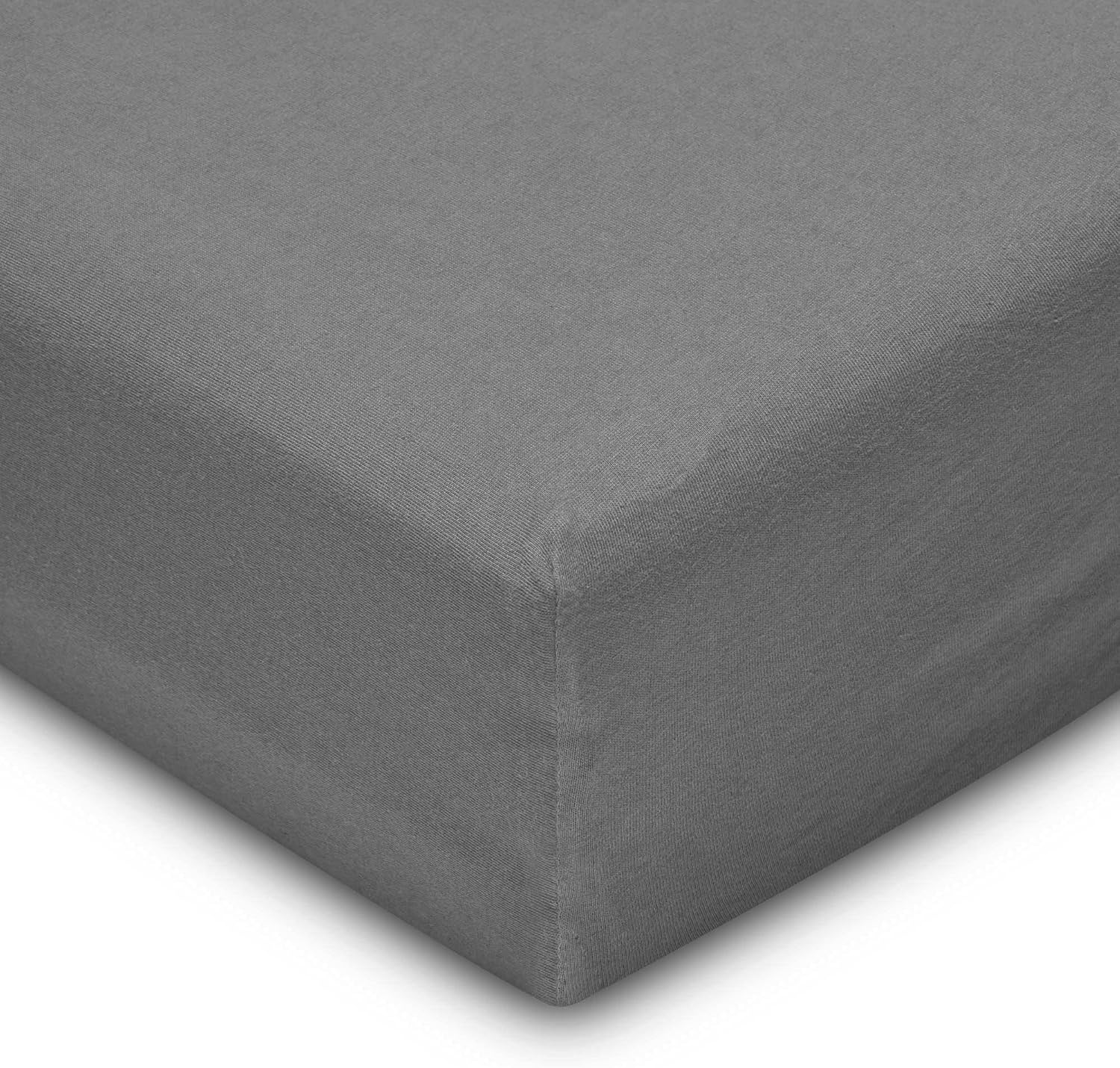Drap Housse 120x190 cm en Microfibre Gris Clair avec Coins Élastiqués pour Matelas de 30 cm Haut Tissu Anti-Acarien Hypoallergénique De Haute Qualité Doux et Durable Lavable en Machine 120x190 cm Gris Clair