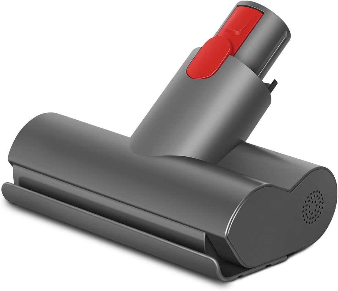 MOPEI Mini Brosse Motorisée pour Matelas, Tissus d'ameublement et Escaliers Compatible avec Dyson V15 V11 V10 V8 V7, Nickel