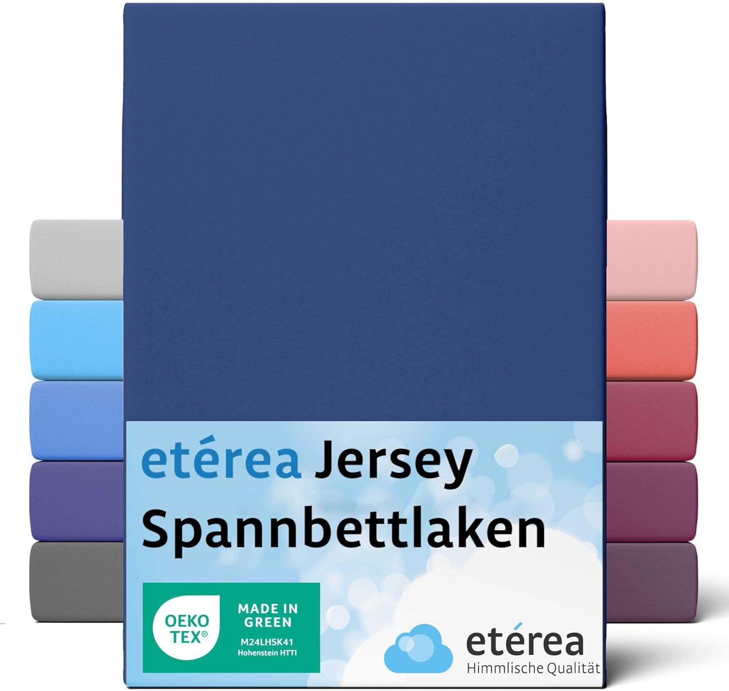ETÉREA Drap Housse Jersey 80x160cm - 80x180 [100% Coton] qualité de Marque 80x160cm - 80x180 - Bonnet de 25cm - Bed Sheets Cover - Drap-Housse en Coton élastique - Certifié OEKOTEX - Marine 80x160 - 80x180 cm Marine