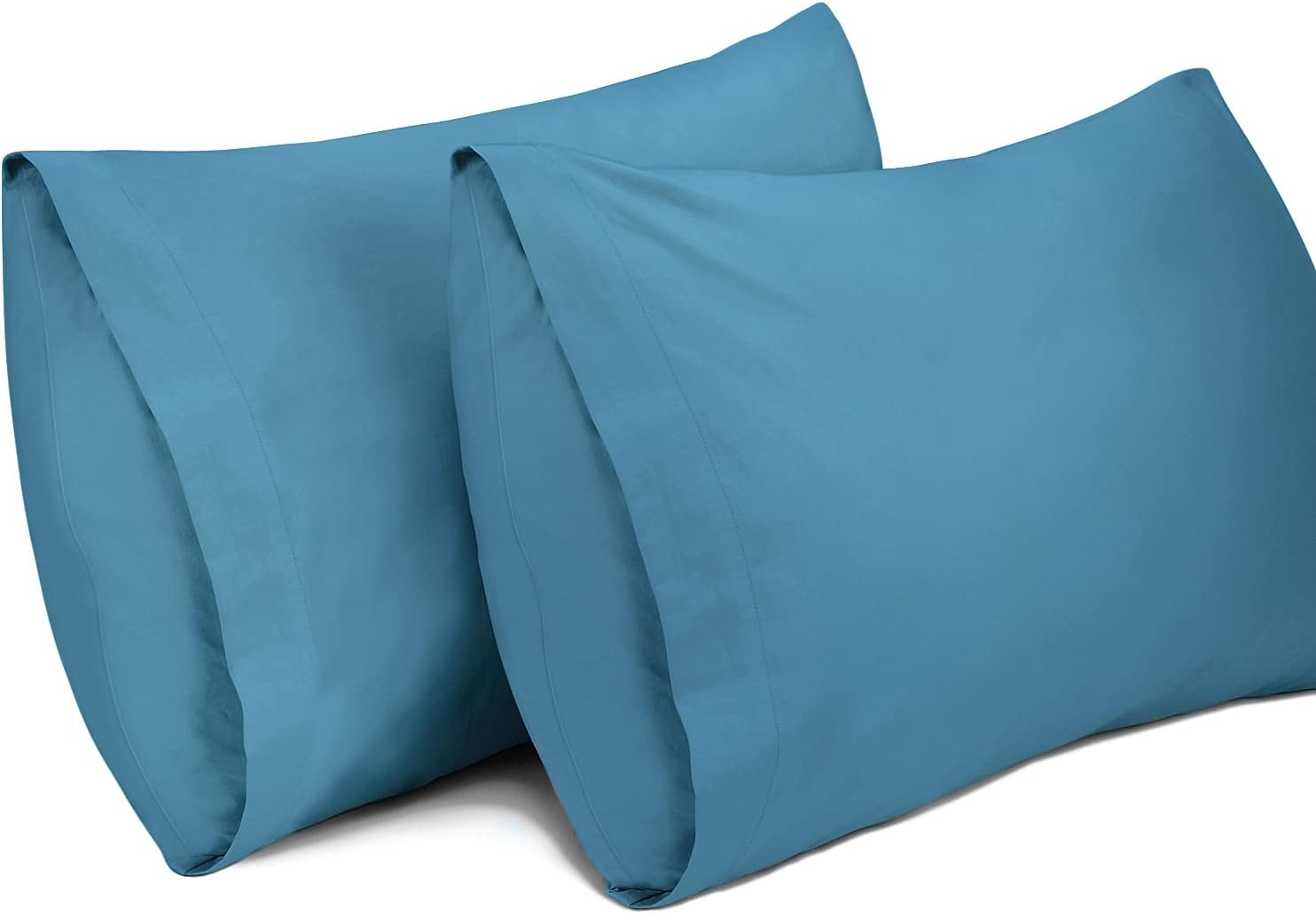 Lot de 2 Taie Oreiller 40 x 70 cm，100% Coton, Taie d'oreiller Respirantes, Certification Oeko-TEX, Bleu Bleu 40 x 70 cm