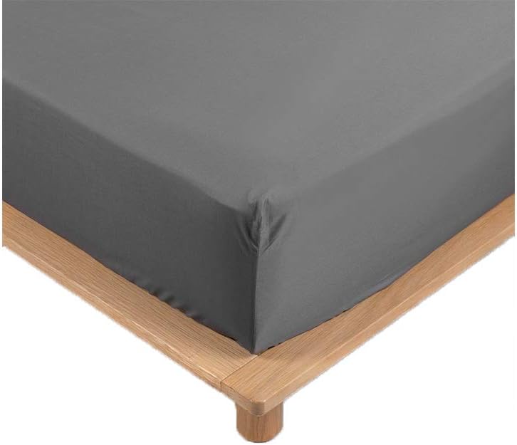 Drap Housse Percale 100% Coton 10 Coloris Différents - 90 X 190cm - 140 X 190cm - 160 X 200cm - 180 X 200cm - Bonnet De 30cm (Anthracite, 90x190 cm) Anthracite 90 x 190 cm