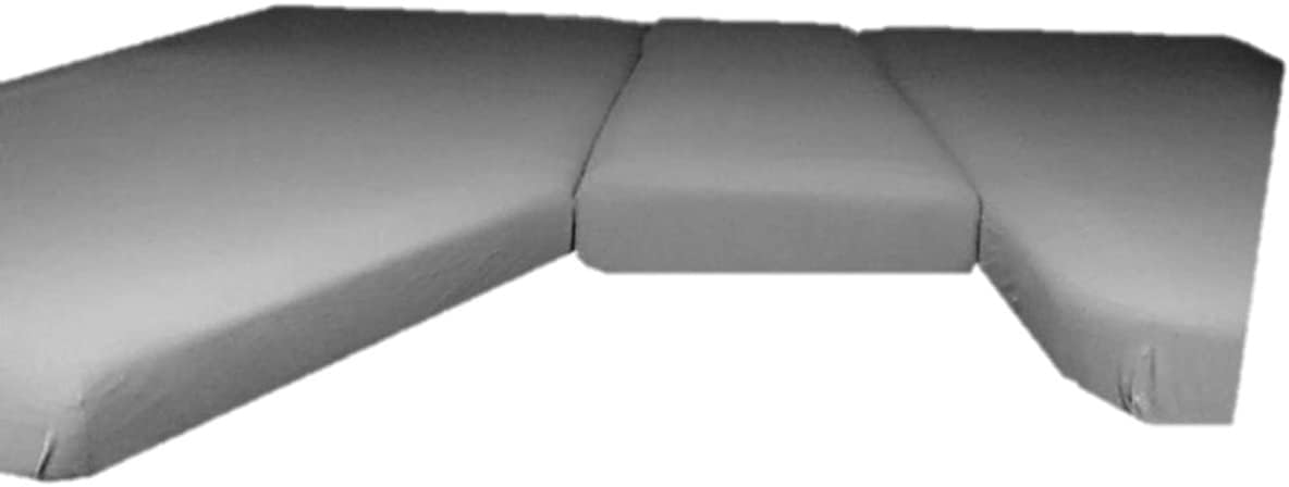 EXKLUSIV HEIMTEXTIL Drap-housse en jersey 3 pièces, 2 lits longitudinaux + 1 partie centrale, 100 % coton, certifié Öko-Tex - Qualité de marque, hauteur 20 cm, gris Gris 2 Längsbetten + 1 Mittelteil