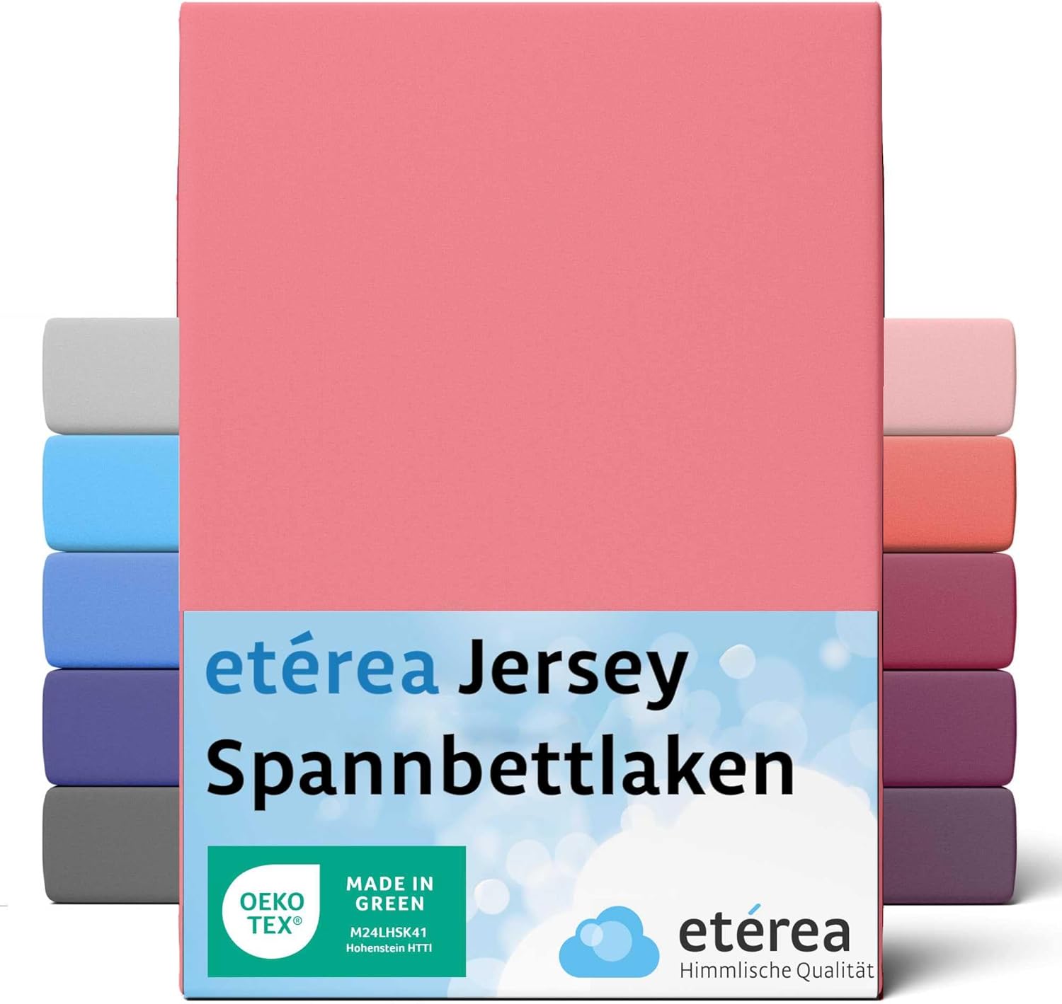ETÉREA Drap Housse Jersey 60x120cm - 70x140 [100% Coton] qualité de Marque 60x120cm - 70x140 bébé - Bonnet de 25cm - Bed Sheets Cover - Drap-Housse en Coton élastique - Certifié OEKOTEX - Rose 60x120 - 70x140 cm Rose