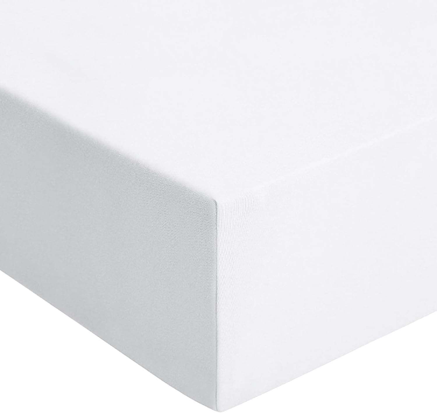 Drap Housse 160x200 Blanc - Drap Housse 160 x 200 Bonnet 30cm Matelas en Microfibre 2 Personnes, Très Doux et Respirant avec Élastique Tout Autour