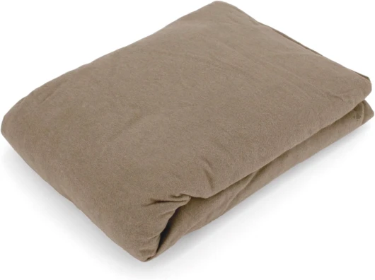 Linnea Drap Housse Flanelle Unie 140x190 cm 100% Coton Wales Marron Noisette