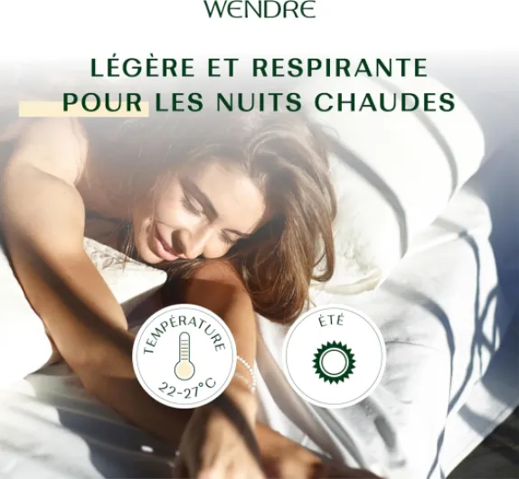 Couette Légère Été 240x260 cm - 150 g/m², Respirante et Confortable, Anti-Acarien, Lavable en Machine à 40°C - Microfibre Douce et Aérée - Idéale pour Nuits d’Été Light 150 Gsm 240 x 260 cm