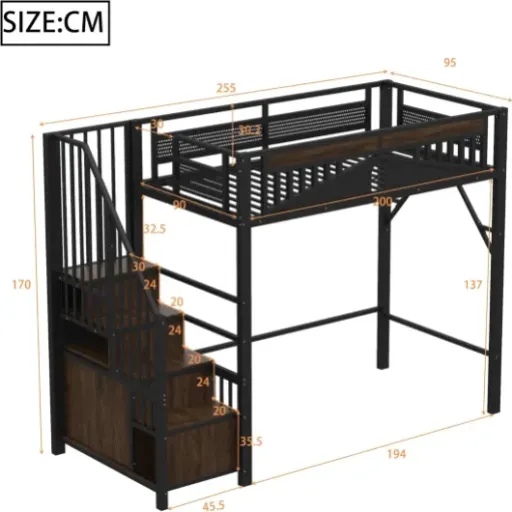 Test Merax Lit Mezzanine Métal 90x200 : un lit gain de place qui fait le job (avec quelques compromis)