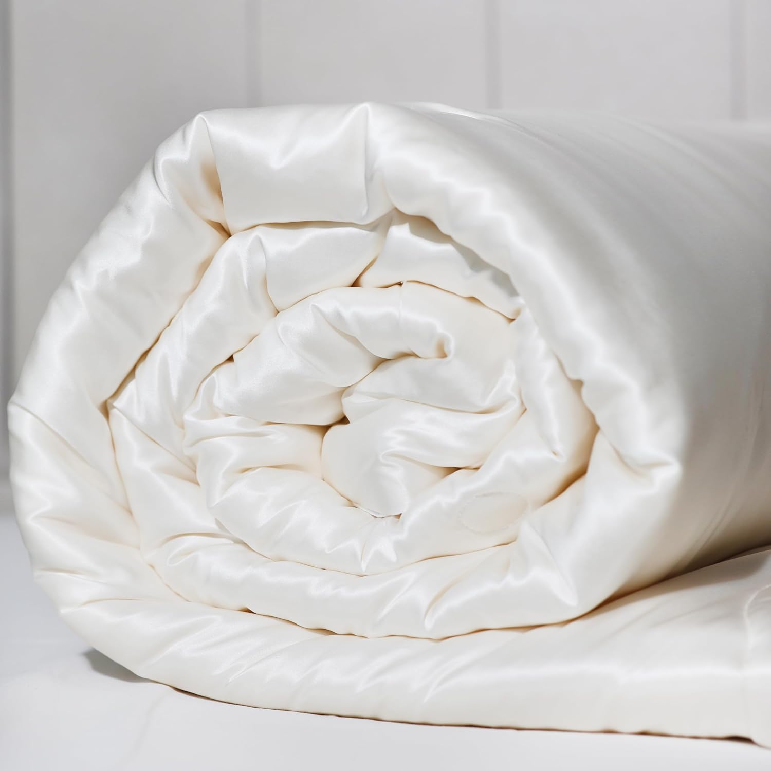 Jasmine Silk Couette d'été 100 % soie de mûrier recouverte de soie - Empereur (290 x 235 cm) 9 Tog