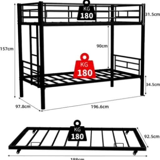 Test Lit Superposé Yihomfy 90x190 : un 3-en-1 malin pour gagner de la place