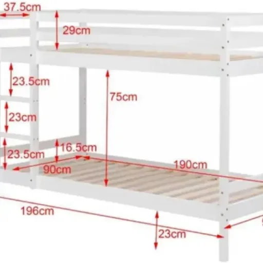 Test NOVEMBER Lit superposé 90x190 : un lit gain de place qui fait le job pour une chambre d’enfants