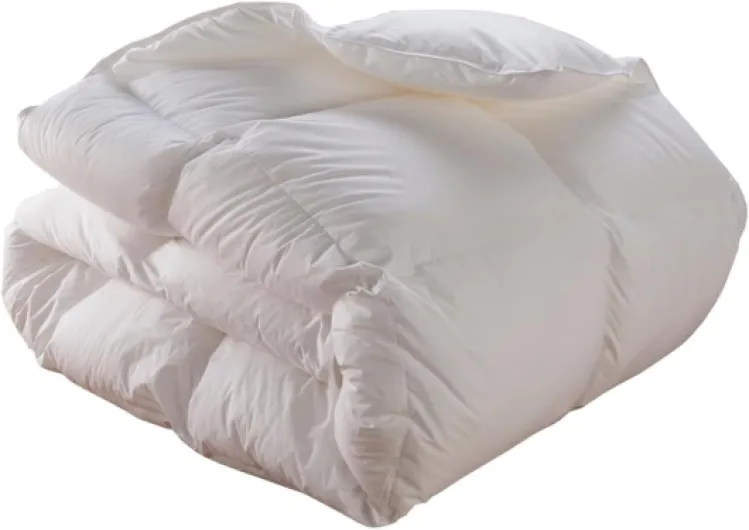 Couette Concordia Chaude 240x260 cm - 90% Duvet de Canard Neuf - Traitement Anti-acariens Proneem - Percale 100% Coton 91 Fils/cm² - pour Hiver et Chambres Peu Chauffées - Extra Gonflante Blanc 240/260