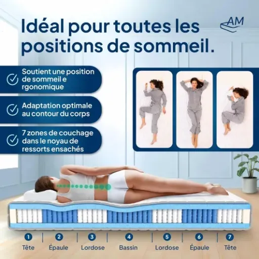 Test AM Qualitätsmatratzen 100x220 : un matelas long, ferme et sérieux pour les grands gabarits