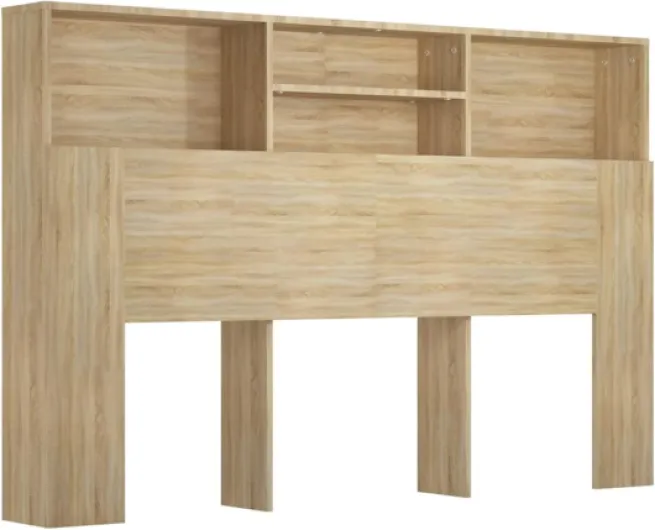 Tête de lit avec Rangement Tete de lit 160 cm Têtes de lit pour Adulte-Chêne sonoma-160x19x103,5 cm Chêne Sonoma 160x19x103,5 cm