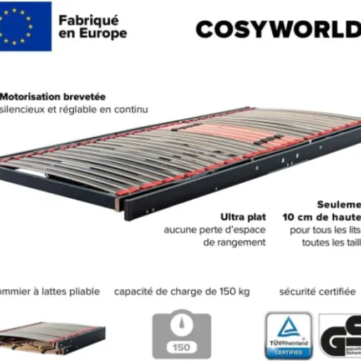 Test COSY2GO 120x200 : le sommier électrique ultra-plat qui se glisse dans (presque) tous les lits
